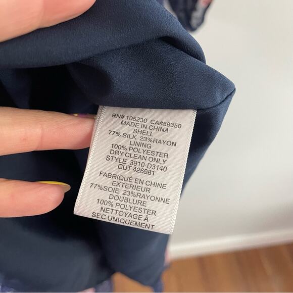 Joie | Women’s Navy Luvenia Floral Off Shoulder Dress Floral Textured Ruffles L - Picture 8 of 8